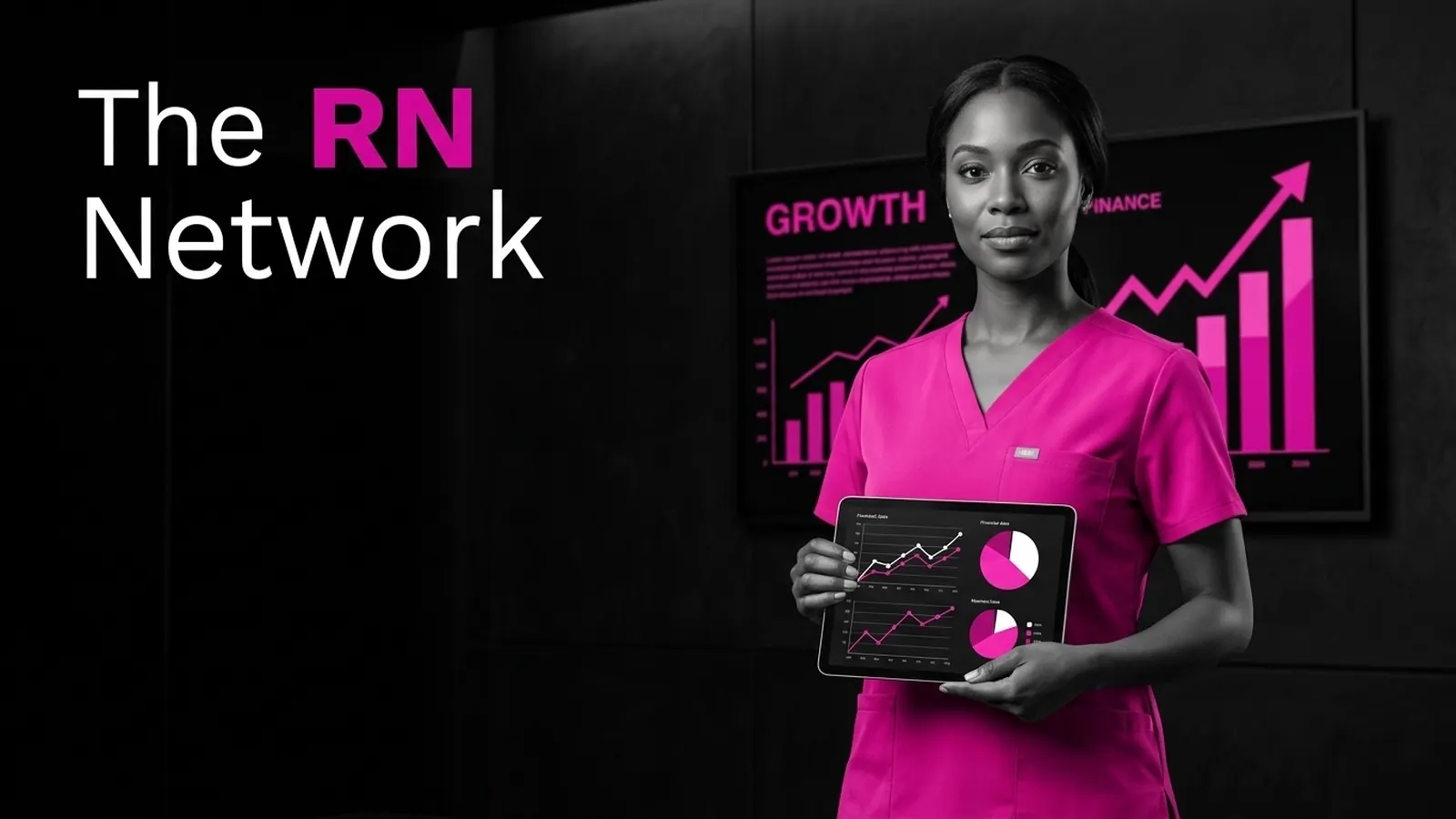 Nurse holding a tablet showing growth charts